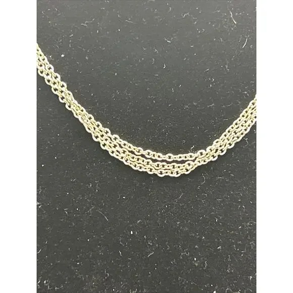 Avon Silver Plated 3 Strand 16” Chain Retro - Picture 3 of 5